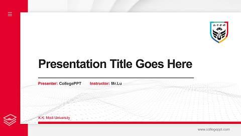 K.K. Modi University Thesis Proposal/Graduation Defense PPT Template