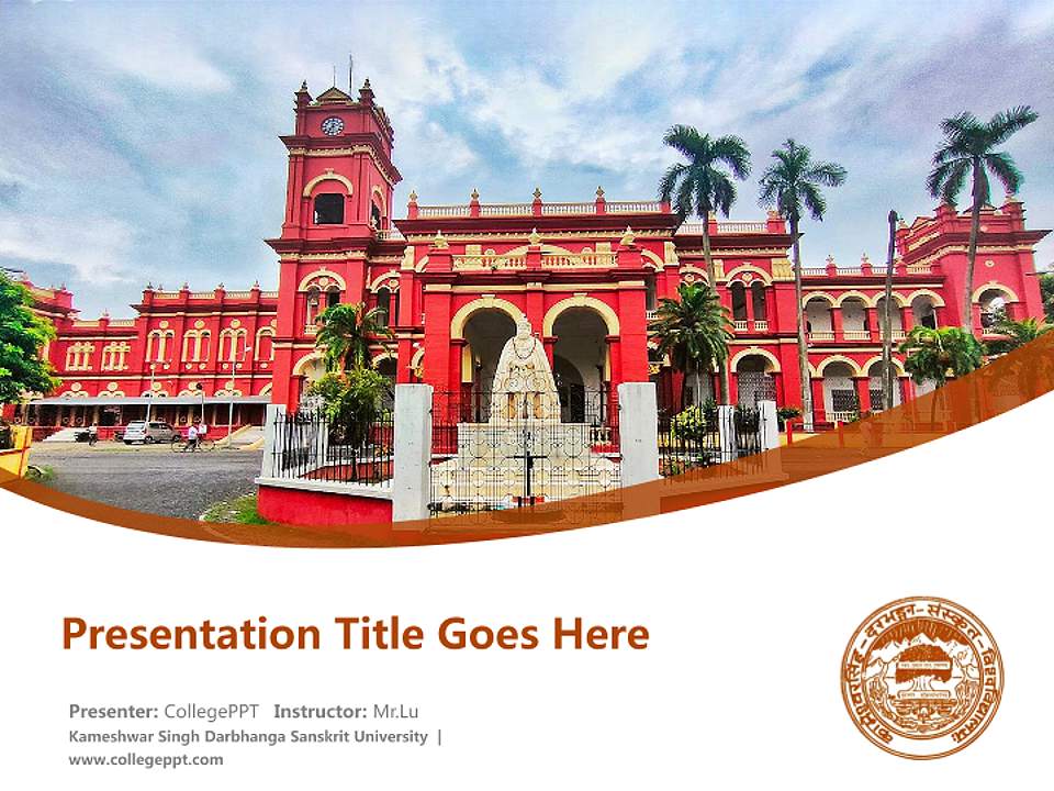 Kameshwar Singh Darbhanga Sanskrit University Course/Courseware Creation PPT Template4:3 ratio PPT effect preview image5
