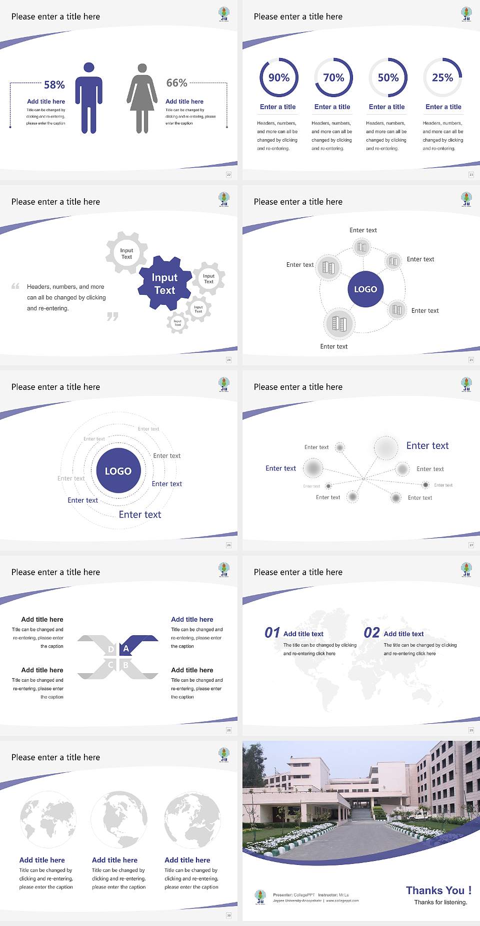 Jaypee University-Anoopshahr Course/Courseware Creation PPT Template4:3 ratio PPT effect preview image4
