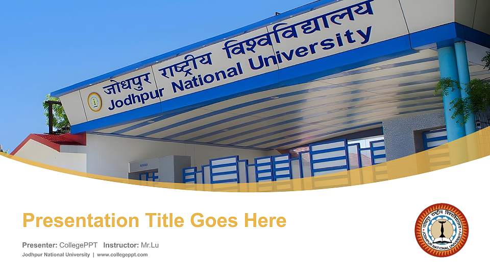 Jodhpur National University Course/Courseware Creation PPT Template16:9 ratio PPT effect preview image
