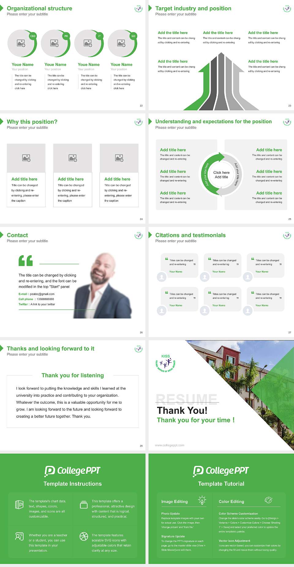 Kalinga Institute of Social Sciences Resume PPT Template4:3 ratio PPT effect preview image4