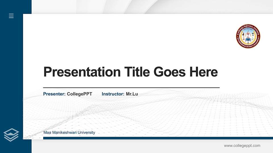 Maa Manikeshwari University Thesis Proposal/Graduation Defense PPT Template16:9 ratio PPT effect preview image