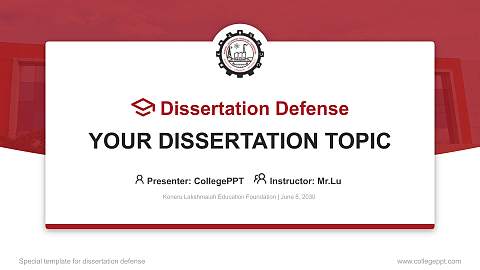 Koneru Lakshmaiah Education Foundation Graduation Thesis Defense PPT Template