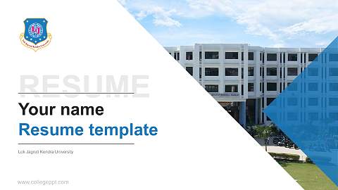 Lok Jagruti Kendra University Resume PPT Template