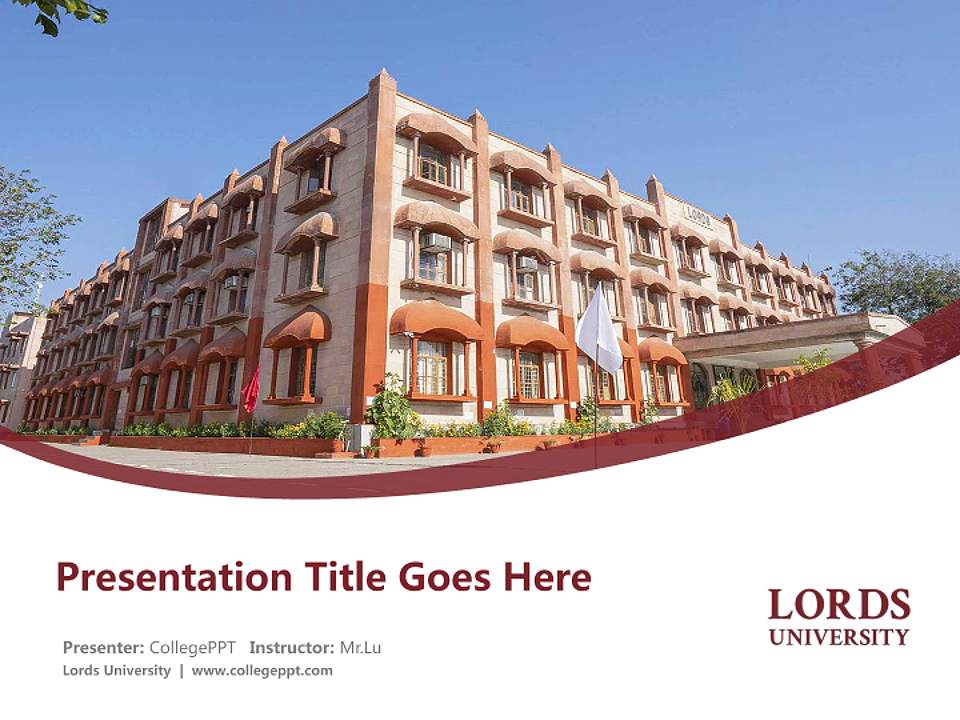 Lords University Course/Courseware Creation PPT Template4:3 ratio PPT effect preview image5