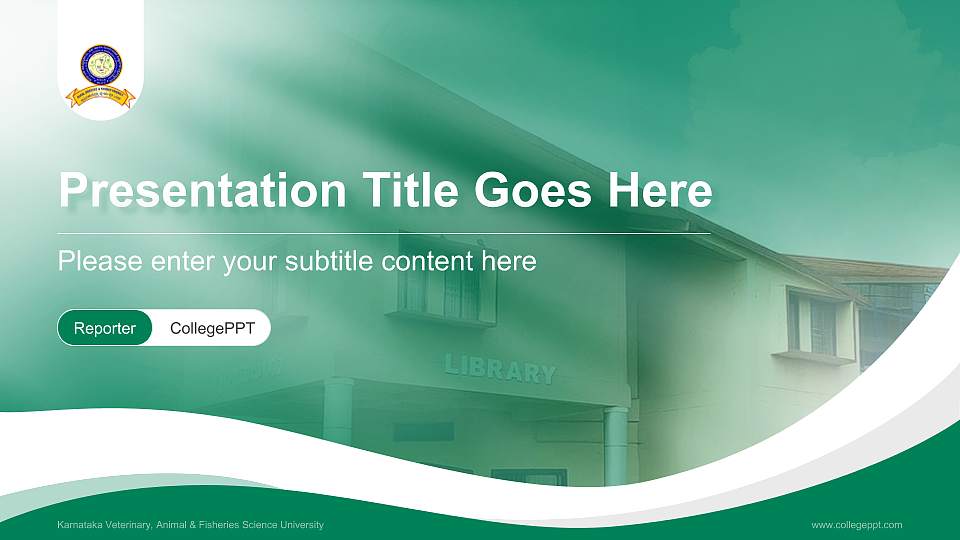 Karnataka Veterinary, Animal & Fisheries Science University Lecture Sharing and Networking Event PPT Template16:9 ratio PPT effect preview image