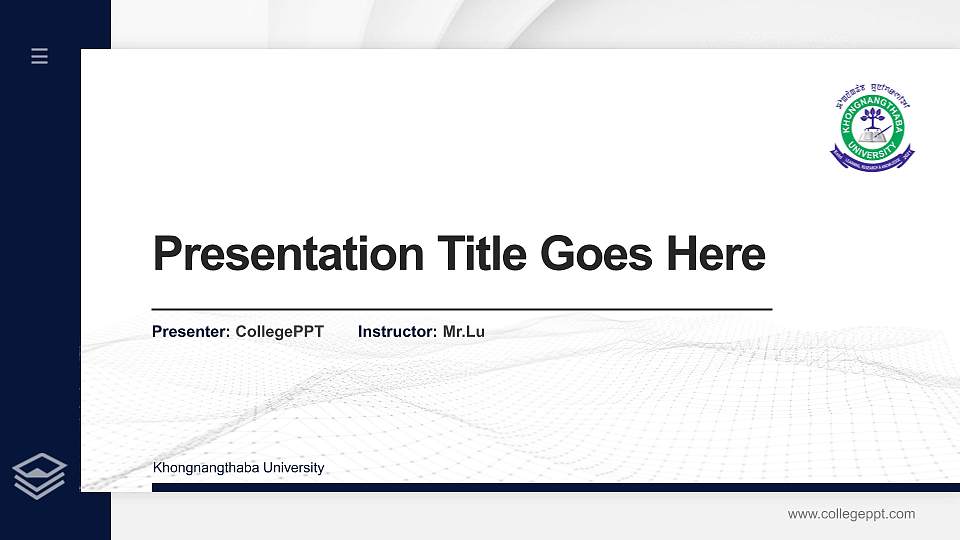 Khongnangthaba University Thesis Proposal/Graduation Defense PPT Template16:9 ratio PPT effect preview image