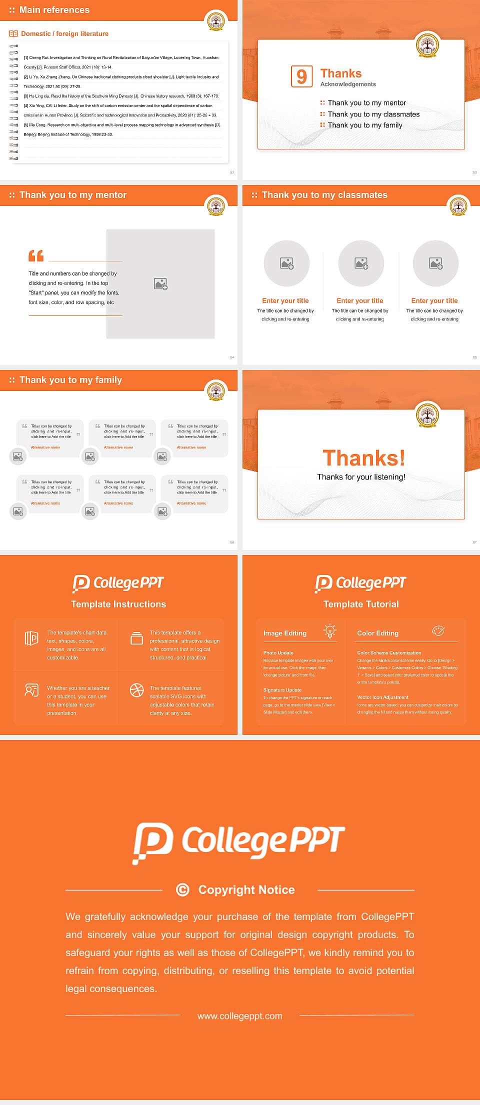 Khwaja Moinuddin Chishti Language University Graduation Thesis Defense PPT Template4:3 ratio PPT effect preview image7