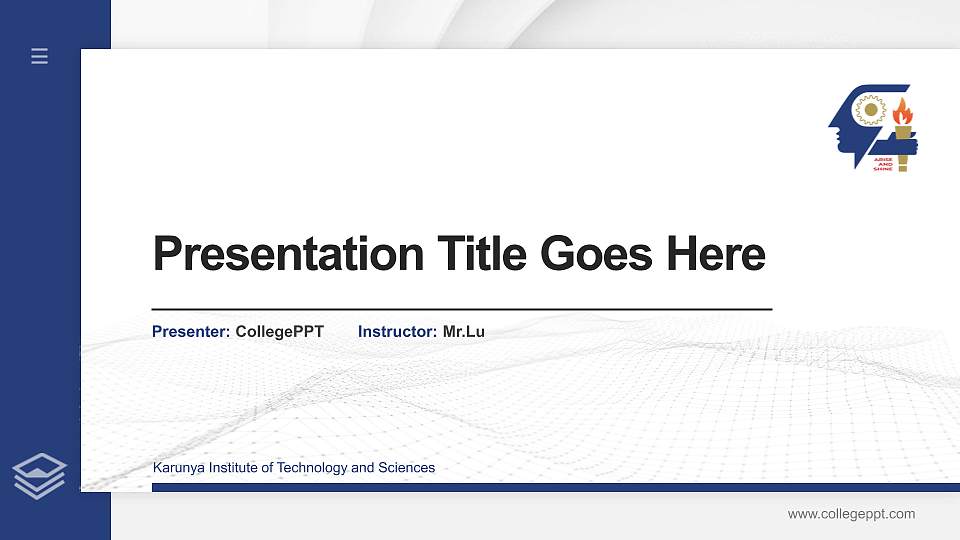 Karunya Institute of Technology and Sciences Thesis Proposal/Graduation Defense PPT Template16:9 ratio PPT effect preview image