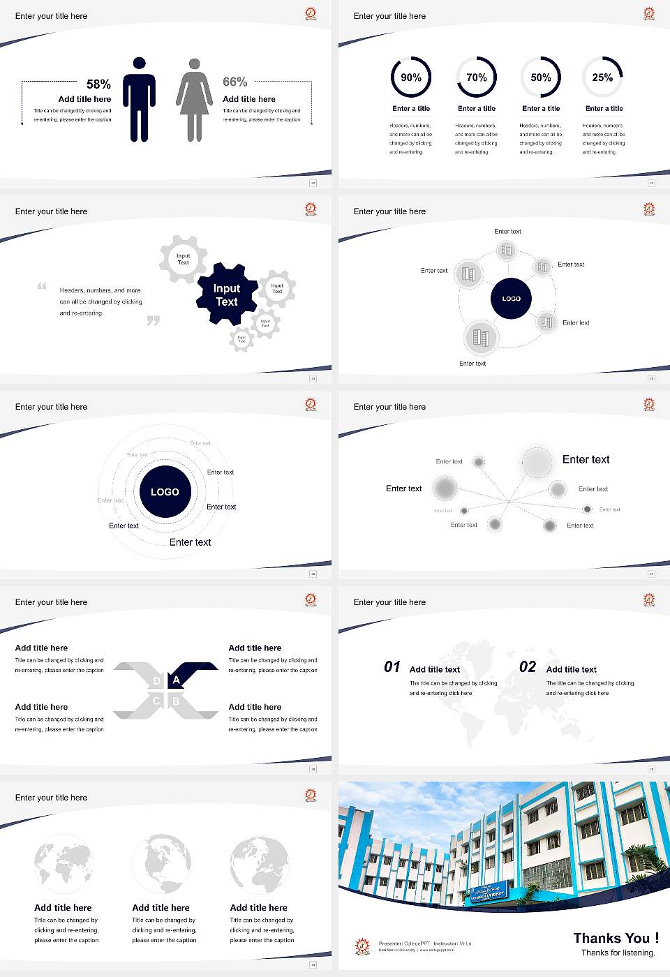 Kazi Nazrul University Course/Courseware Creation PPT Template16:9 ratio PPT effect preview image4