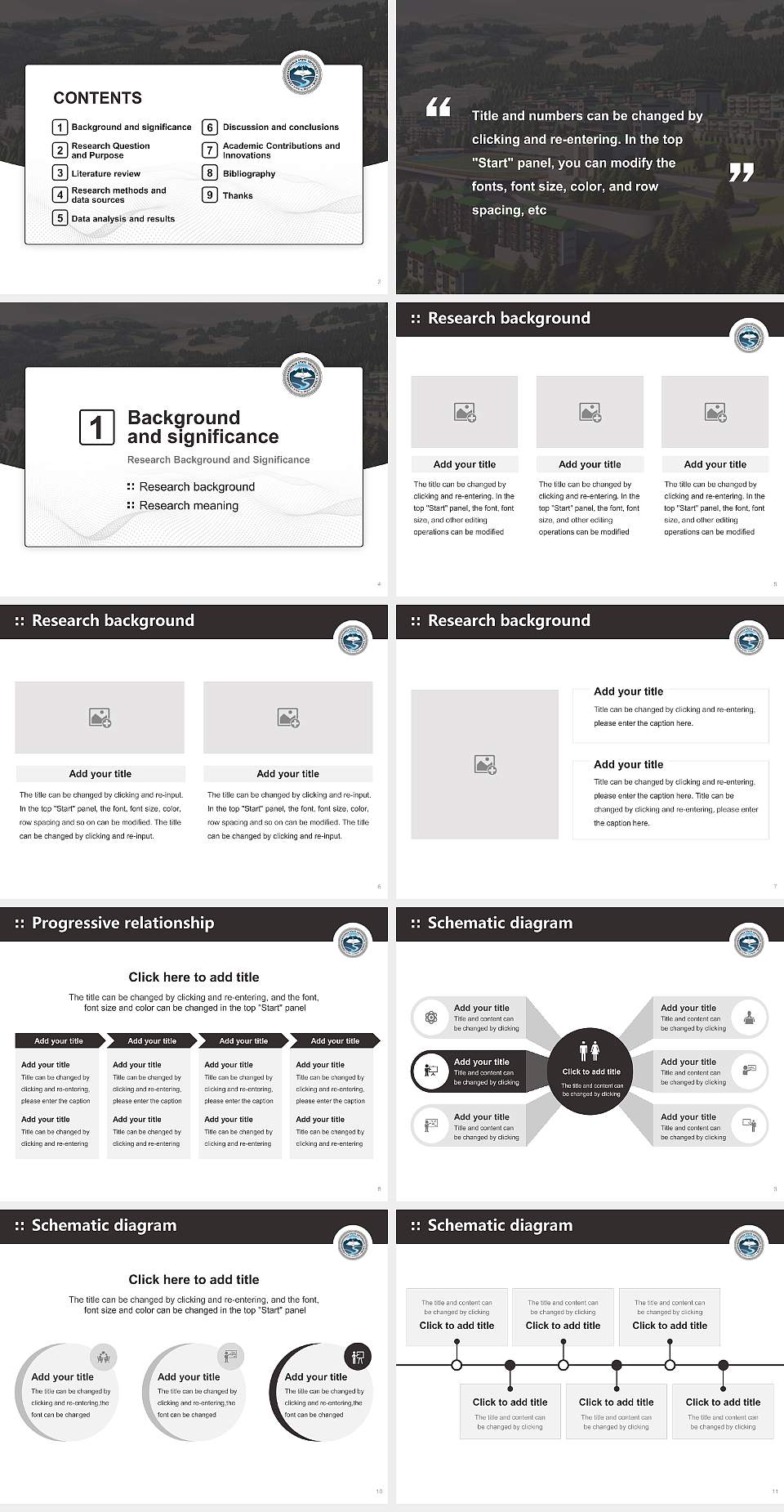 Khangchendzonga State University Graduation Thesis Defense PPT Template4:3 ratio PPT effect preview image2