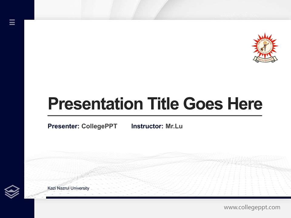 Kazi Nazrul University Thesis Proposal/Graduation Defense PPT Template4:3 ratio PPT effect preview image5
