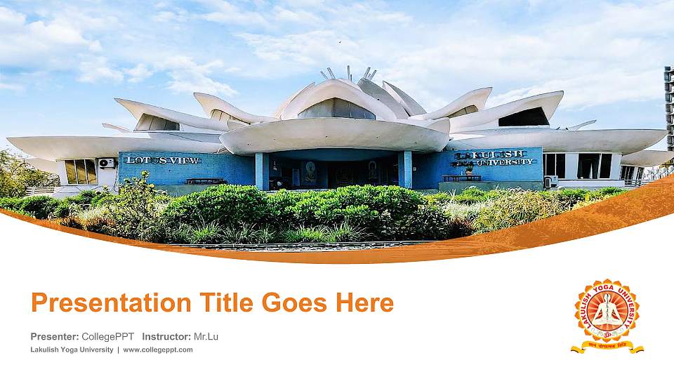 Lakulish Yoga University Course/Courseware Creation PPT Template16:9 ratio PPT effect preview image