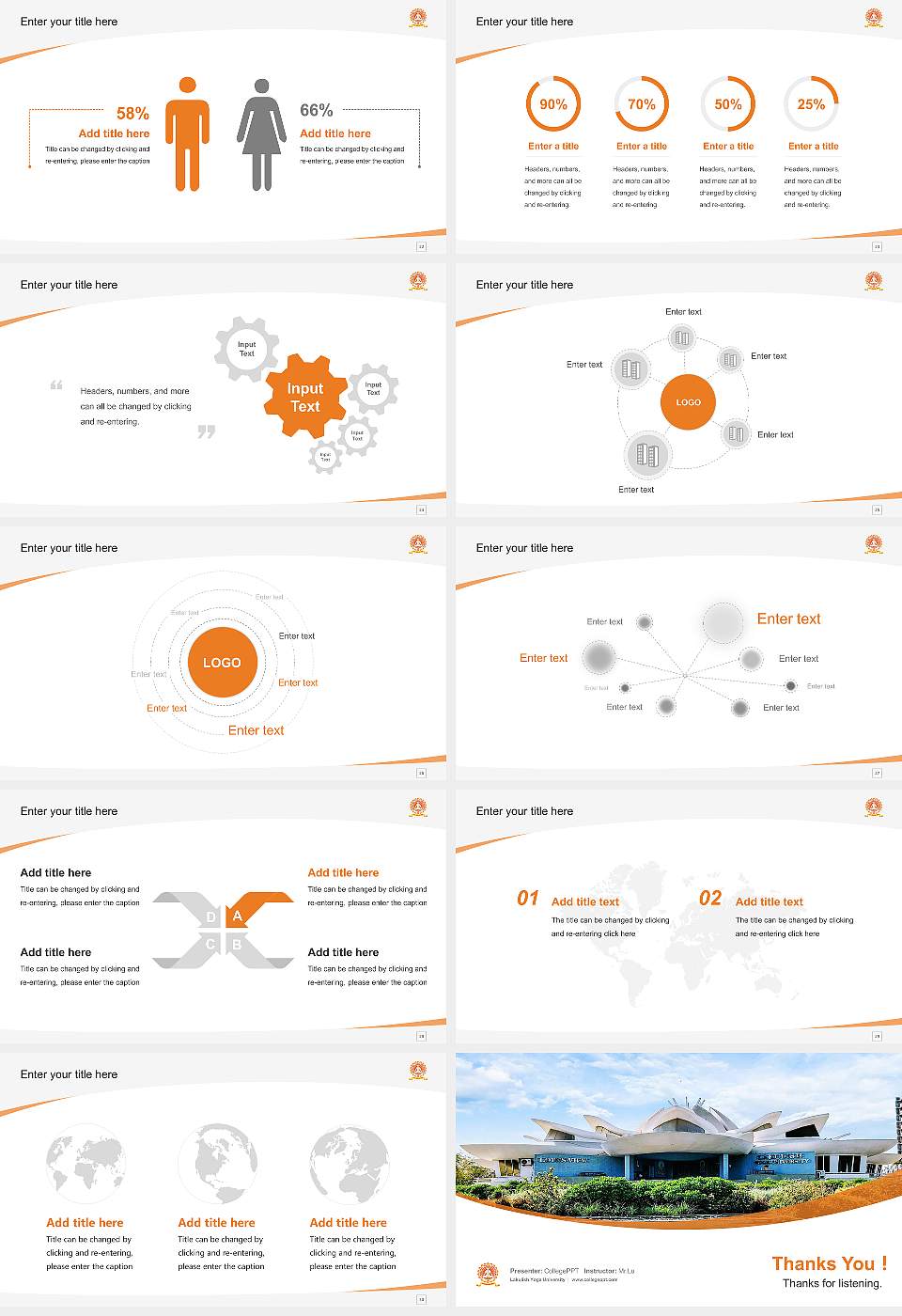 Lakulish Yoga University Course/Courseware Creation PPT Template16:9 ratio PPT effect preview image4