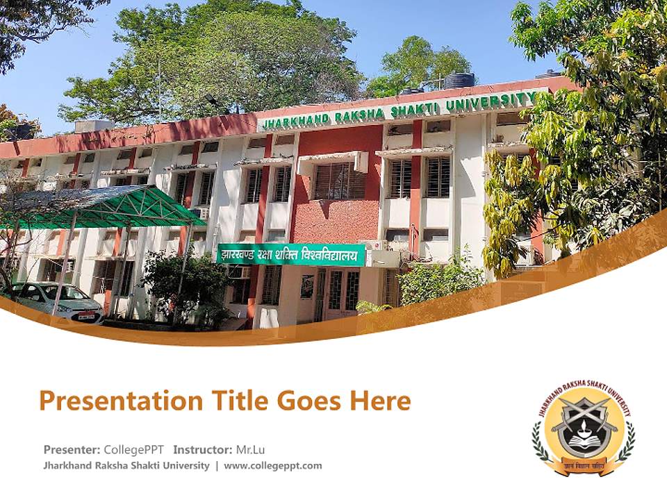 Jharkhand Raksha Shakti University Course/Courseware Creation PPT Template4:3 ratio PPT effect preview image5