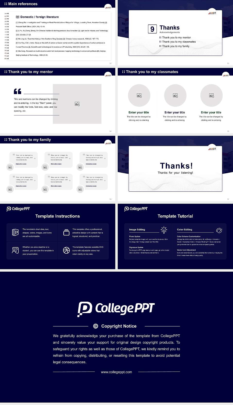 LNCT University Graduation Thesis Defense PPT Template16:9 ratio PPT effect preview image7