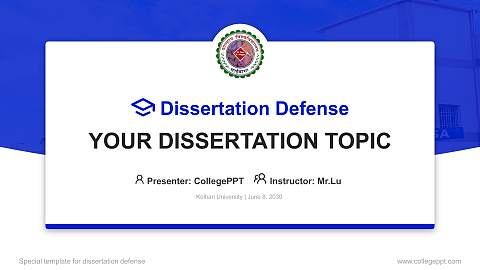 Kolhan University Graduation Thesis Defense PPT Template