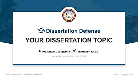 Maa Manikeshwari University Graduation Thesis Defense PPT Template