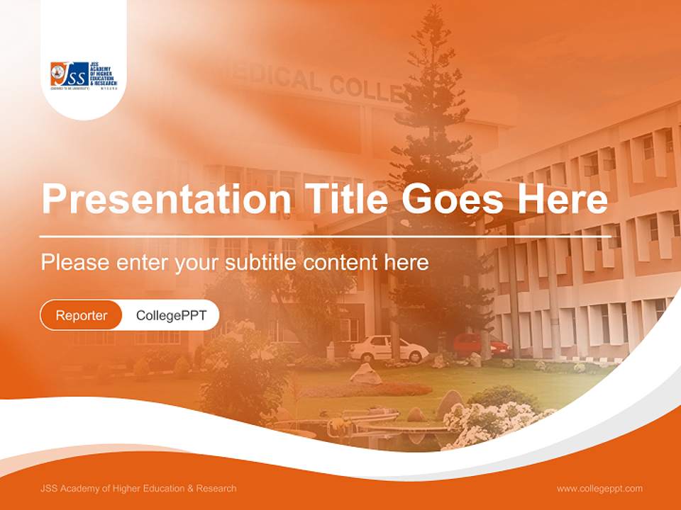 JSS Academy of Higher Education & Research Lecture Sharing and Networking Event PPT Template4:3 ratio PPT effect preview image4