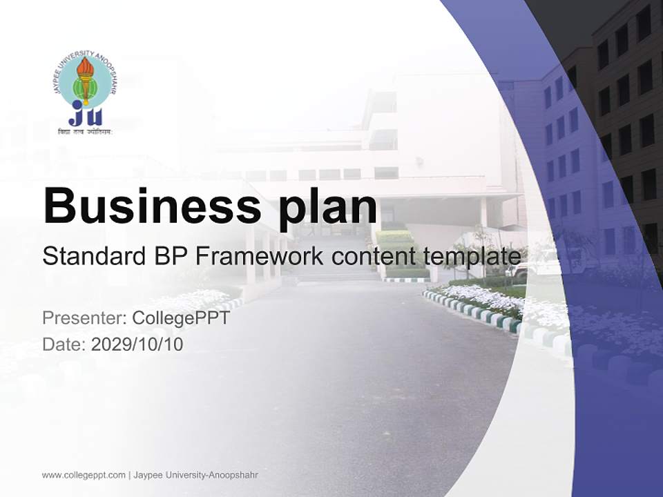 Jaypee University-Anoopshahr Competition/Entrepreneurship Contest PPT Template4:3 ratio PPT effect preview image9