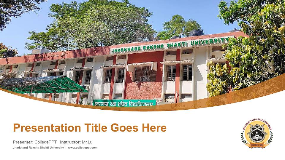 Jharkhand Raksha Shakti University Course/Courseware Creation PPT Template16:9 ratio PPT effect preview image