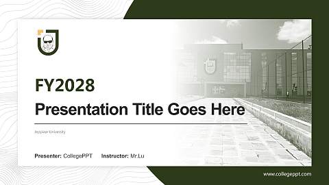Jeppiaar University Academic Presentation/Research Findings Report PPT Template