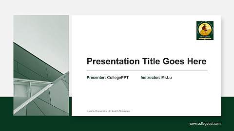 Kerala University of Health Sciences General PPT Template