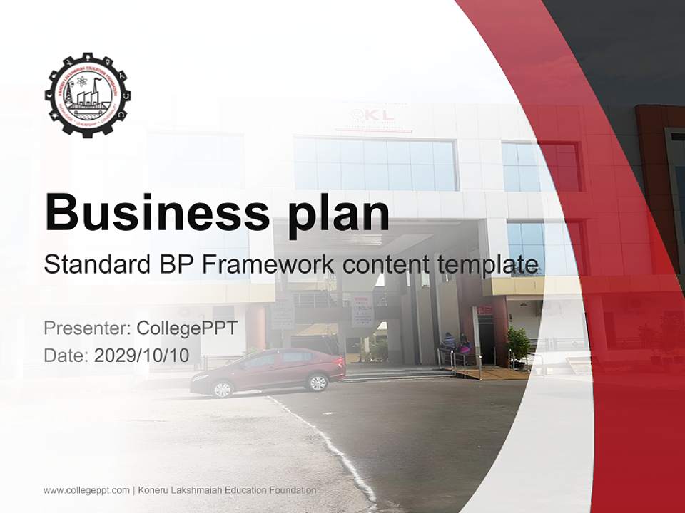 Koneru Lakshmaiah Education Foundation Competition/Entrepreneurship Contest PPT Template4:3 ratio PPT effect preview image9