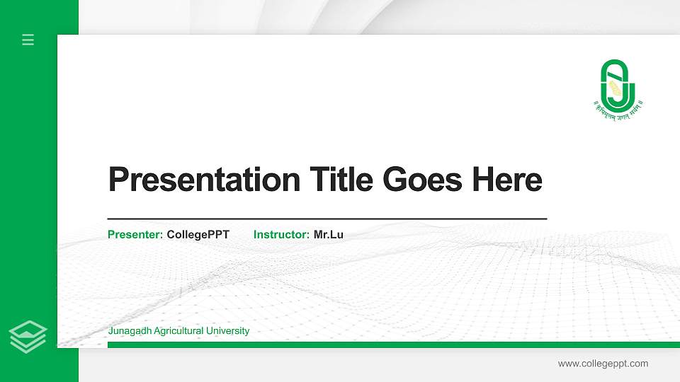 Junagadh Agricultural University Thesis Proposal/Graduation Defense PPT Template16:9 ratio PPT effect preview image