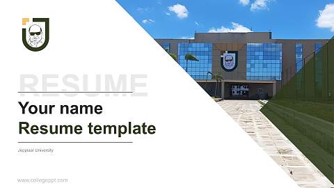 Jeppiaar University Resume PPT Template