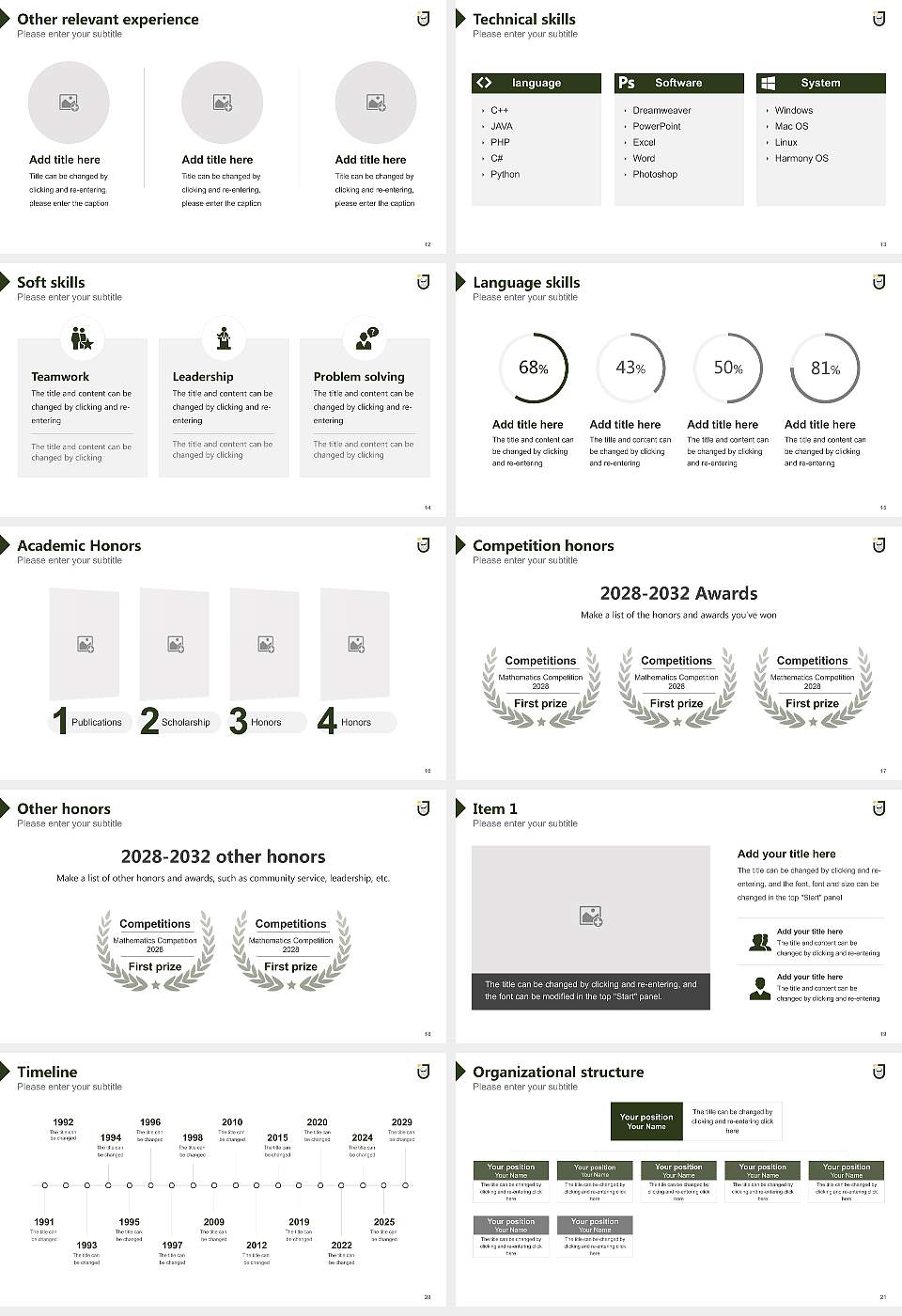 Jeppiaar University Resume PPT Template16:9 ratio PPT effect preview image3