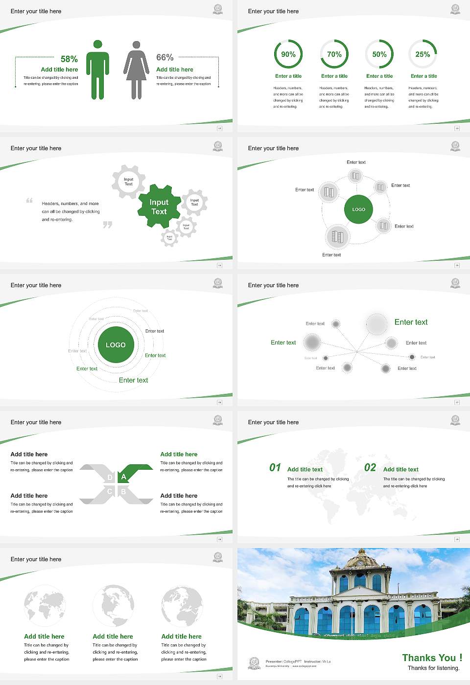 Kuvempu University Course/Courseware Creation PPT Template16:9 ratio PPT effect preview image4