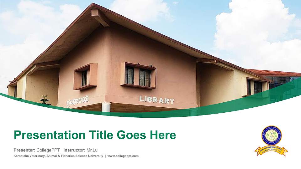 Karnataka Veterinary, Animal & Fisheries Science University Course/Courseware Creation PPT Template16:9 ratio PPT effect preview image