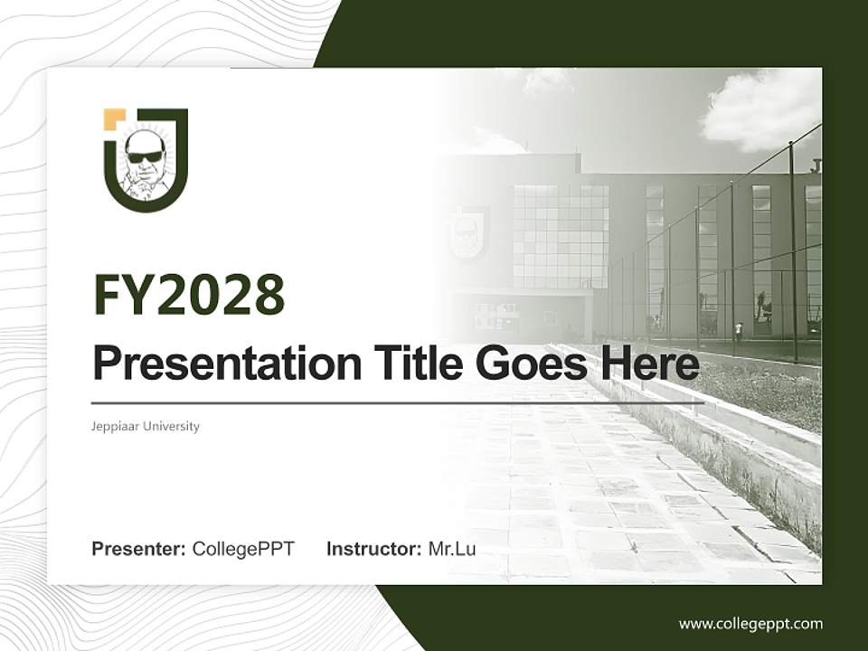 Jeppiaar University Academic Presentation/Research Findings Report PPT Template4:3 ratio PPT effect preview image5