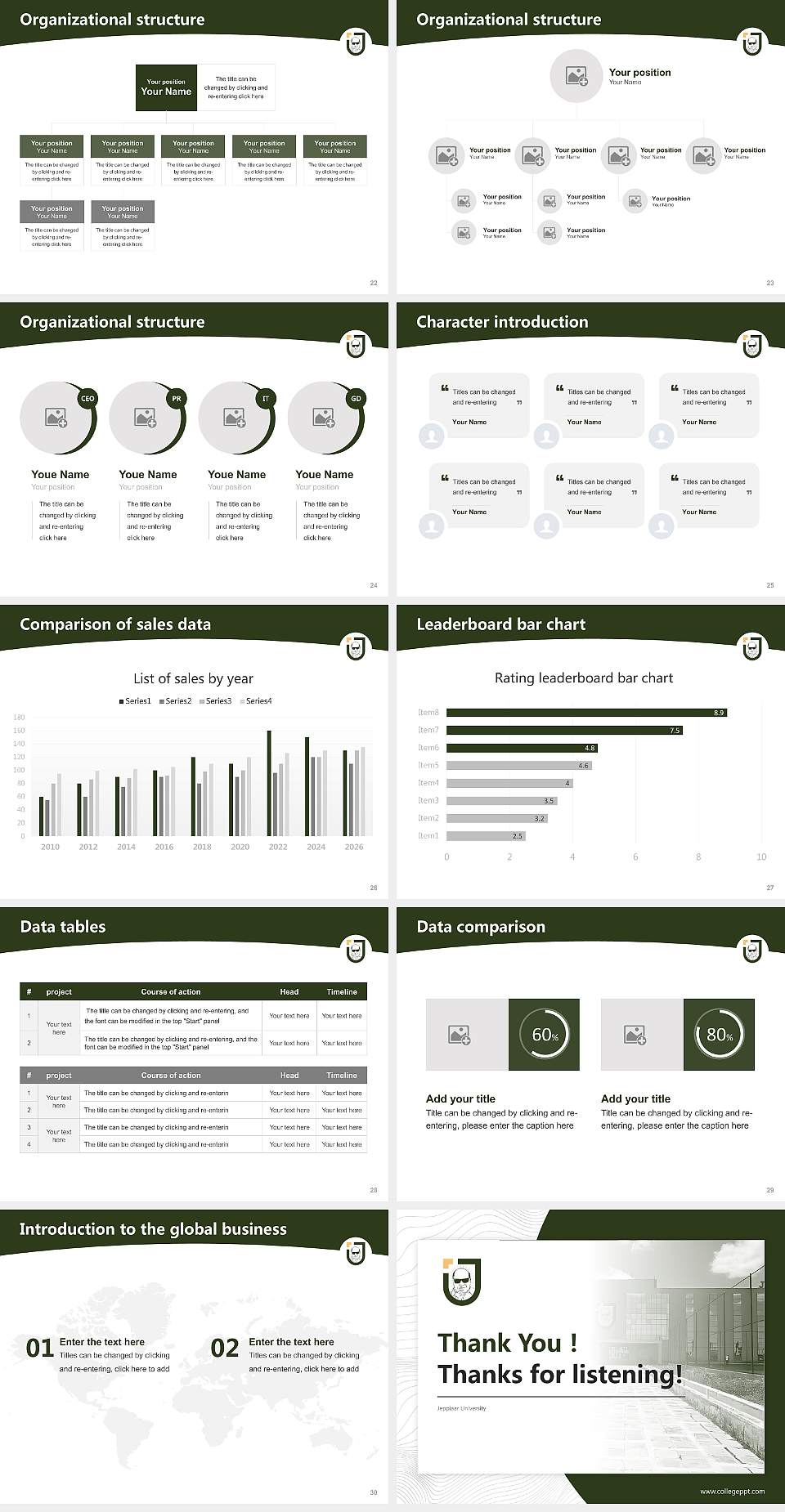 Jeppiaar University Academic Presentation/Research Findings Report PPT Template4:3 ratio PPT effect preview image4