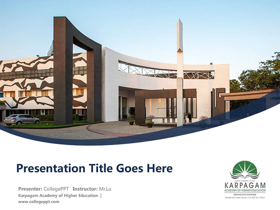 Karpagam Academy of Higher Education Course/Courseware Creation PPT Template4:3 ratio PPT effect preview image5