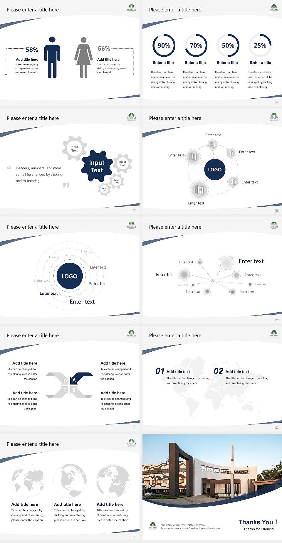 Karpagam Academy of Higher Education Course/Courseware Creation PPT Template4:3 ratio PPT effect preview image4