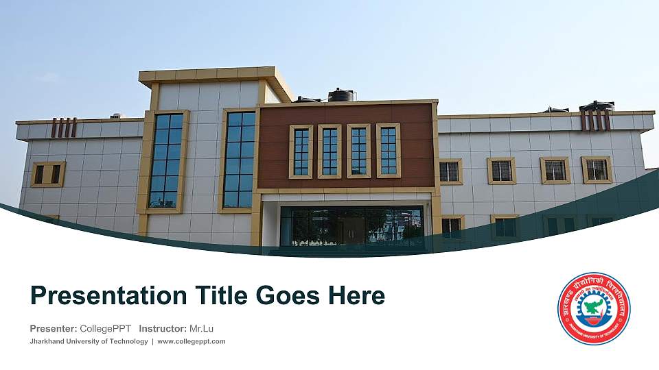 Jharkhand University of Technology Course/Courseware Creation PPT Template16:9 ratio PPT effect preview image