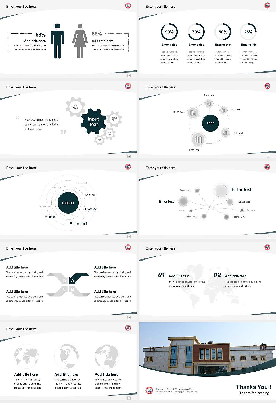 Jharkhand University of Technology Course/Courseware Creation PPT Template16:9 ratio PPT effect preview image4