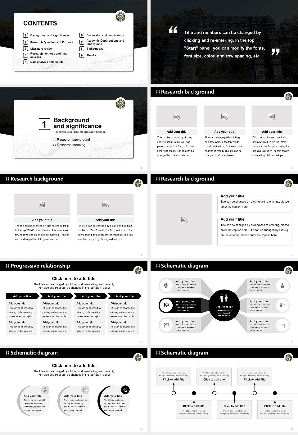 Kakatiya University Graduation Thesis Defense PPT Template16:9 ratio PPT effect preview image2
