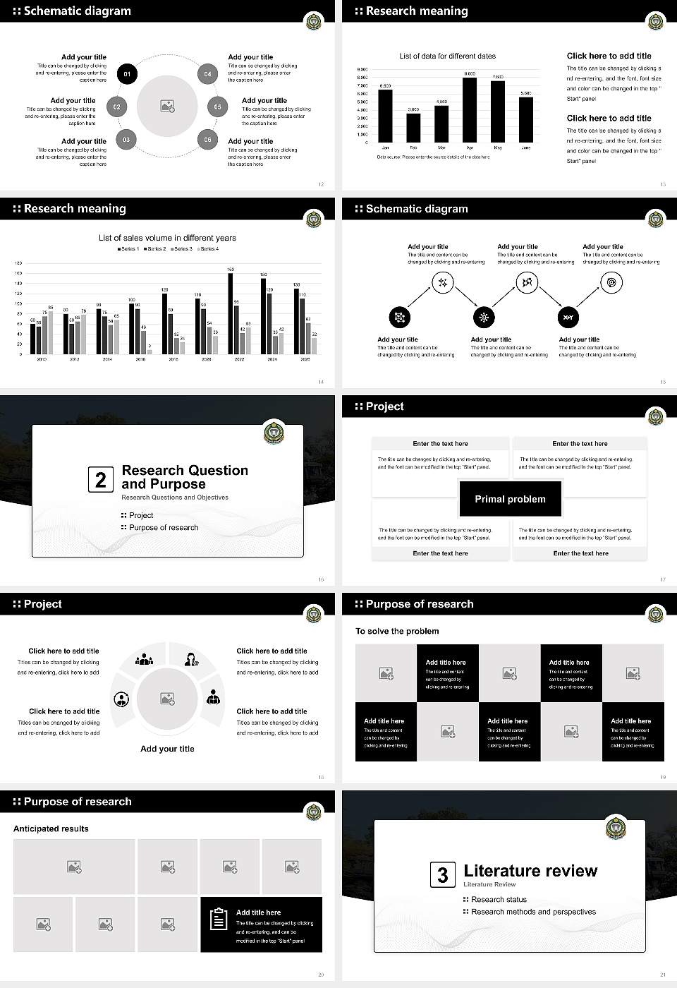 Kakatiya University Graduation Thesis Defense PPT Template16:9 ratio PPT effect preview image3