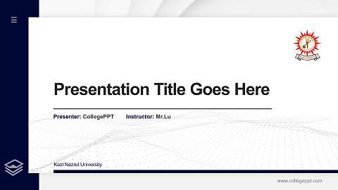 Kazi Nazrul University Thesis Proposal/Graduation Defense PPT Template