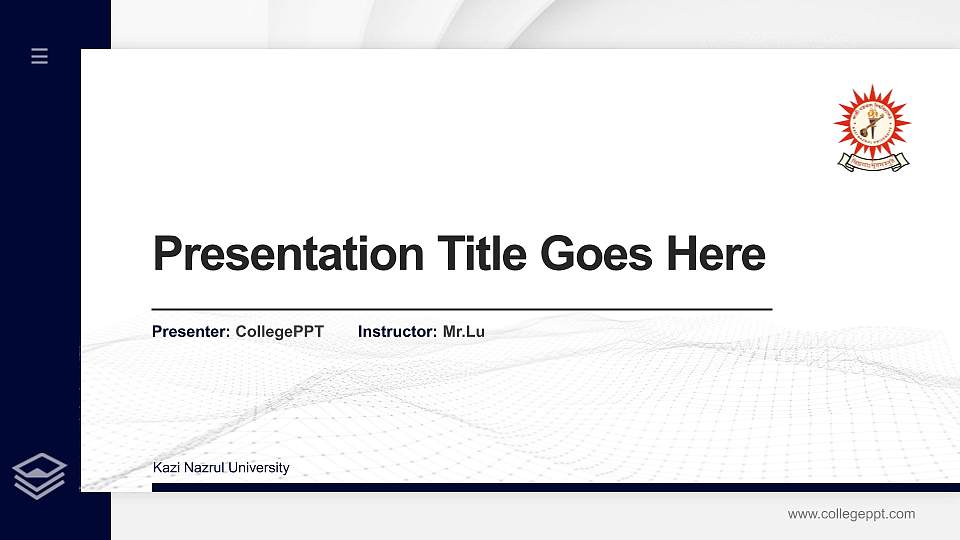Kazi Nazrul University Thesis Proposal/Graduation Defense PPT Template16:9 ratio PPT effect preview image