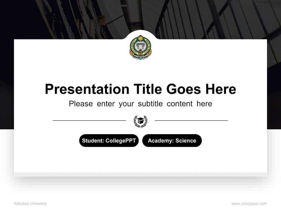 Kakatiya University National Scholarship Defense PPT Template4:3 ratio PPT effect preview image4