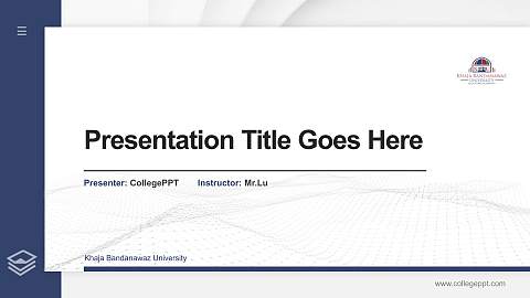Khaja Bandanawaz University Thesis Proposal/Graduation Defense PPT Template