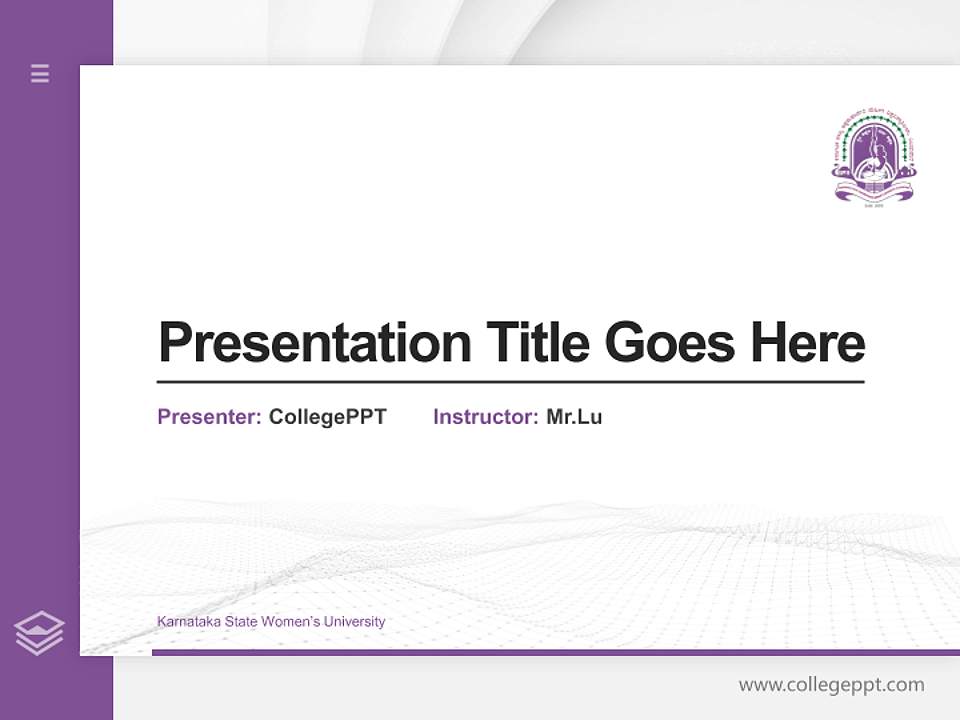 Karnataka State Women’s University Thesis Proposal/Graduation Defense PPT Template4:3 ratio PPT effect preview image5