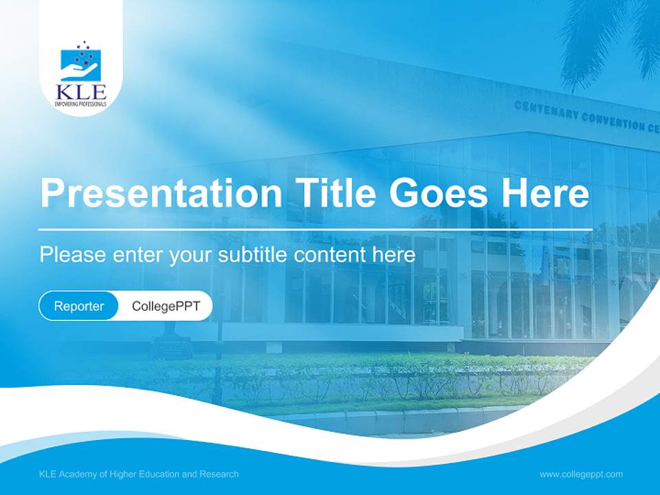 KLE Academy of Higher Education and Research Lecture Sharing and Networking Event PPT Template4:3 ratio PPT effect preview image4