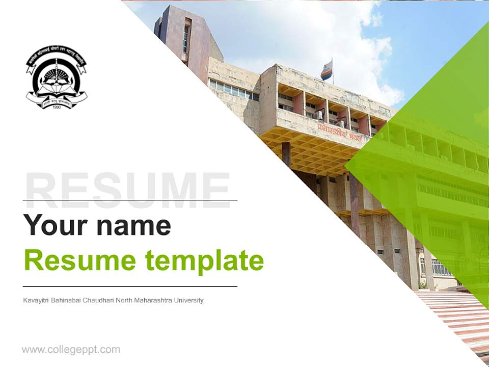 Kavayitri Bahinabai Chaudhari North Maharashtra University Resume PPT Template4:3 ratio PPT effect preview image5