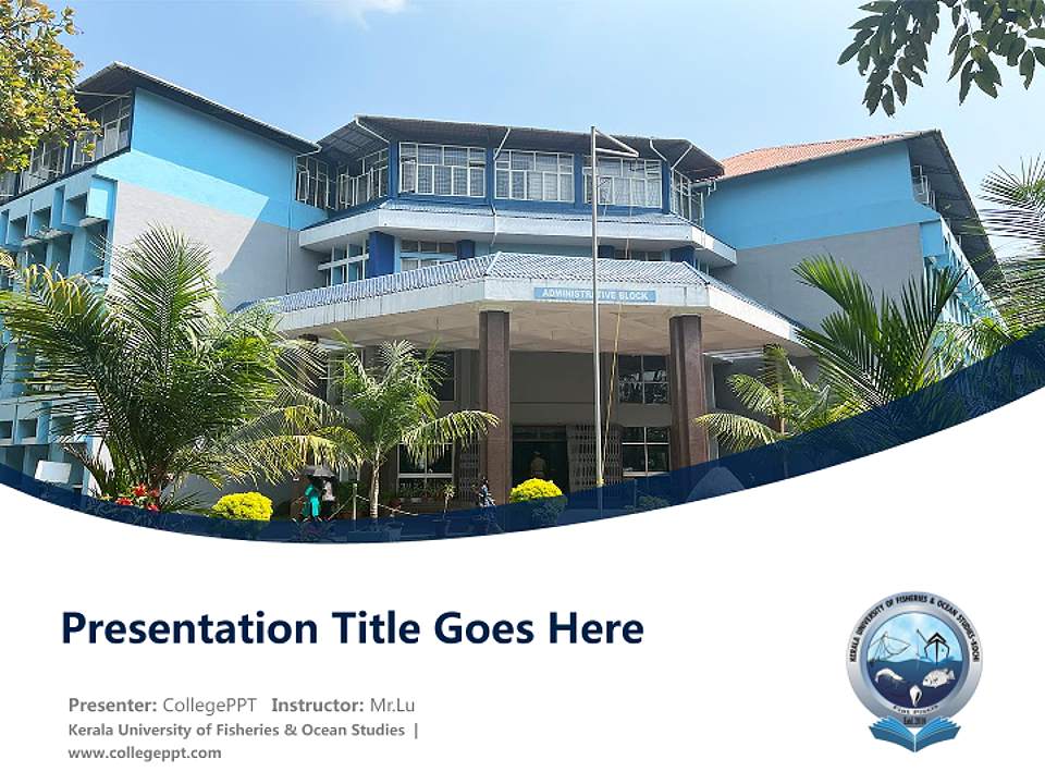 Kerala University of Fisheries & Ocean Studies Course/Courseware Creation PPT Template4:3 ratio PPT effect preview image5