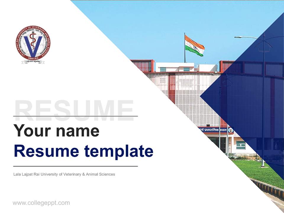 Lala Lajpat Rai University of Veterinary & Animal Sciences Resume PPT Template4:3 ratio PPT effect preview image5